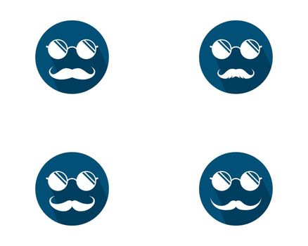 Mustache logo icon illustration