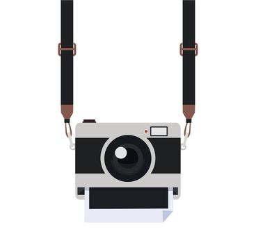 camera strap with picture vector doodle