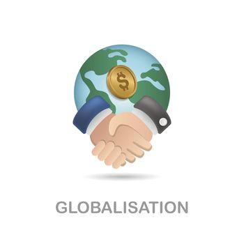 Globalisation icon. 3d illustration from economic collection. Creative Globalisation 3d icon for web design, templates, infographics and more.