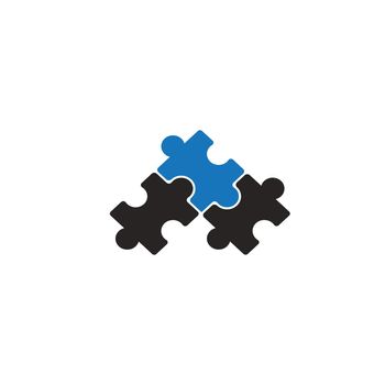 Puzzle icon. vector illustration logo design