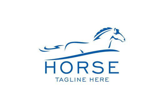 Horse Elegant Logo Symbol Vector, Simplicity Line Art.