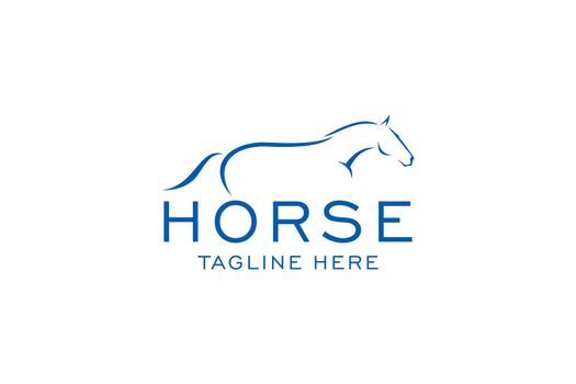 Horse Elegant Logo Symbol Vector, Simplicity Line Art.