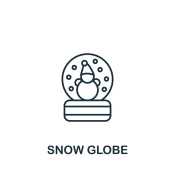Snow Globe icon. Simple line element symbol for templates, web design and infographics.