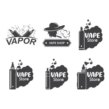 Vapor or vape logo illustration flat design template