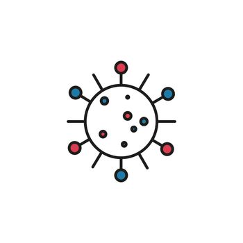 Virus icon. Monkey pox simple isolated vector. Schematic representation of virus. flat web element for design