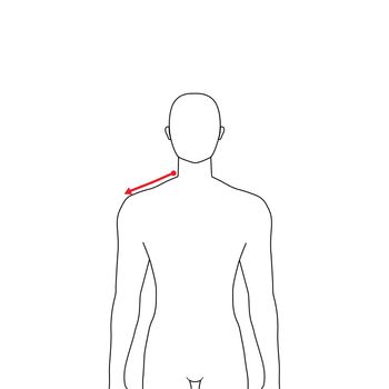 Men to do shoulder measurement fashion Illustration for size chart. 7.5 head size boy for site or online shop. Human body infographic template for clothes.