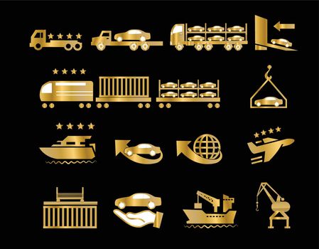 you can use Car shipping delivery icons set to design banners, posters, backgrounds, ...etc.