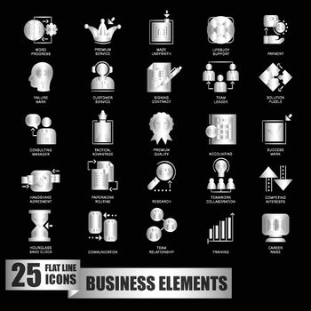 you can use Silver business elements icon collection vector to design banners, posters, backgrounds, ...etc.