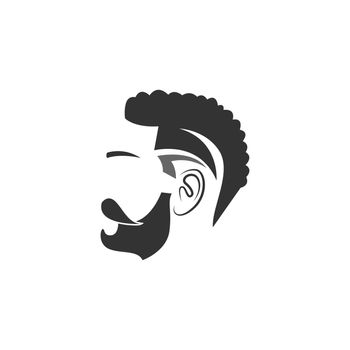Men's hairstyle icon design illustration template