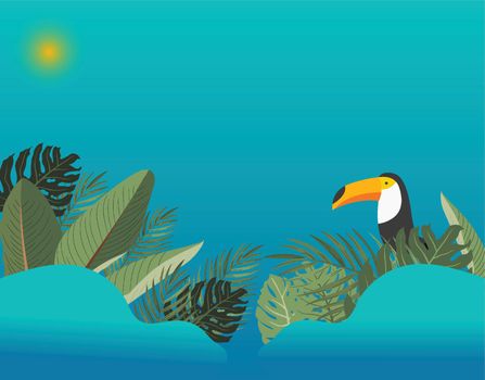 you can use tropical leaves birds background to design banners, posters, backgrounds, ...etc.