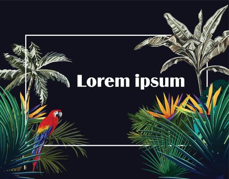 you can use Poster parrots and tropical flowers to design banners, posters, backgrounds, ...etc.