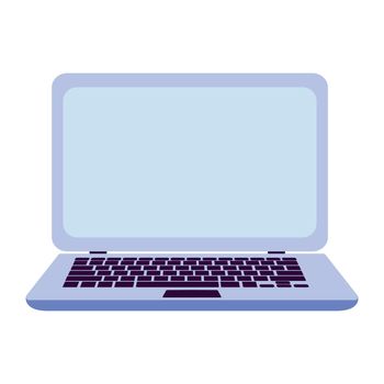 Computer laptop with blank empty screen for copy space vector