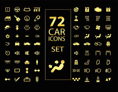 you can use 72 Gold car icons set vector to design banners, posters, backgrounds, ...etc.