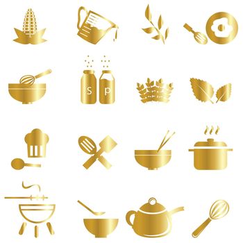 you can use Gold cooking icons isolate on white background to design banners, posters, backgrounds, ...etc.