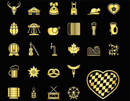 you can use Gold oktoberfest farbe icon set on gold background to design banners, posters, backgrounds, ...etc.