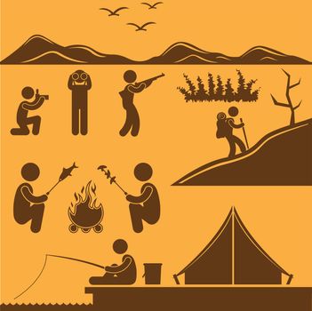 you can use Camping matchstick men vector to design banners, posters, backgrounds, ...etc.