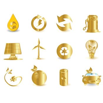 you can use Gold environmental and green energy icons to design banners, posters, backgrounds, ...etc.