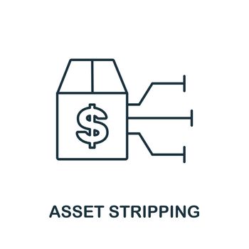 Asset Stripping flat icon. Simple colors elements from auditors collection. Flat Asset Stripping icon for graphics, wed design and more.