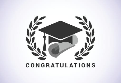 Graduation ceremony. Congratulations graduates design for