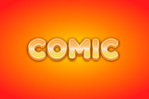 Editable text effects Comic , words and font can be changed