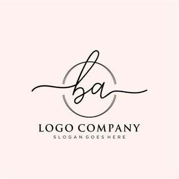 Initial handwriting logo design Beautyful designhandwritten logo for fashion, team, wedding, luxury logo.