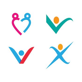 Healthy Life people logo template vector design