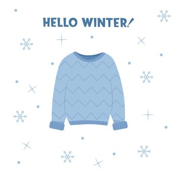 Winter sweater. Warm sweater Winter clothing