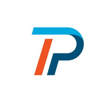P or TP  letter  icon illustration vector concept design web