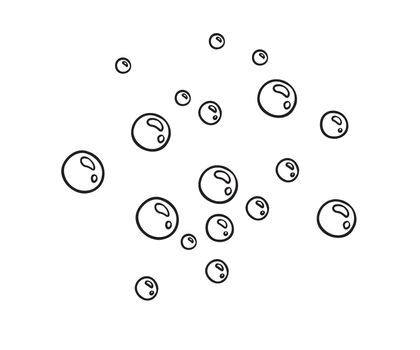 Bubble doodle water vector illustration design template. Outline simple . Vector illustration