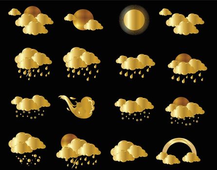 you can use Gold weather icons day forecast to design banners, posters, backgrounds, ...etc.
