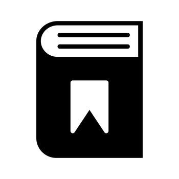 Bookmark book silhouette icon. Textbook and reading. Editable vector.
