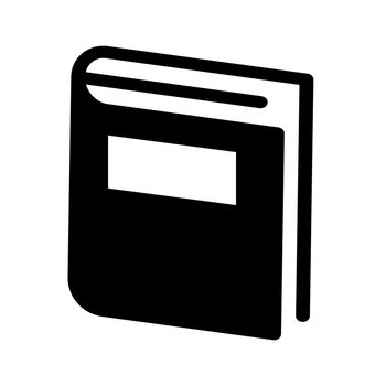 Book icon. Manual silhouette icon. Editable vector.