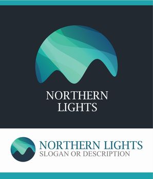 Northern Lights, Vector Logo isolated on white background