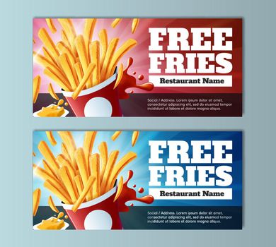 Free Fries Voucher - well-organized and fully editable vector file EPS10