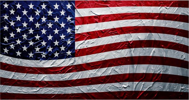 Grungy USA Flag Paint Texture EPS 8