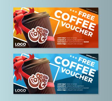 Free Coffee Voucher Template Template Vector EPS10