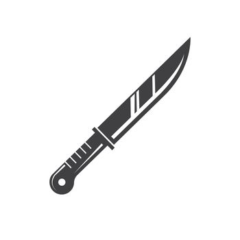 black kitchen knife vector icon illustration design template web 