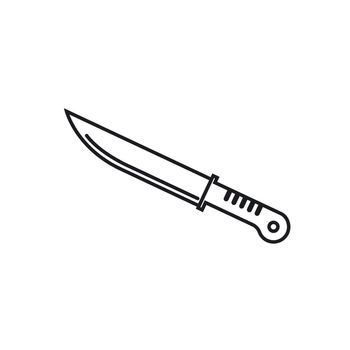 kitchen knife line vector icon illustration design template web 