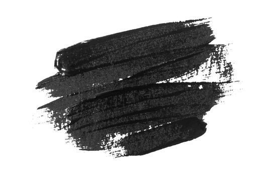 Black Brush Stroke isolated on white. Vector Illustration