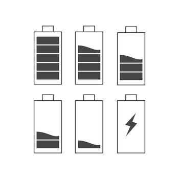 Battery icon vector flat design template