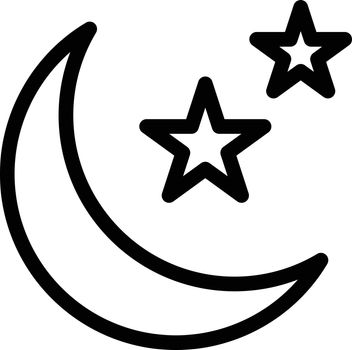 moon Vector illustration on a transparent background. Premium quality symmbols. Thin line vector icons for concept and graphic design.