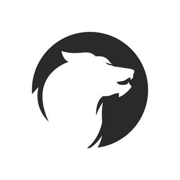 Lion illustration logo vector flat design template