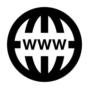 WWW web browser icon. Editable vector.