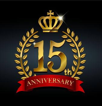 Golden anniversary medal icon | 15th anniversary