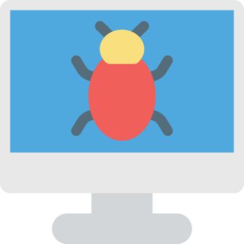 bug Vector illustration on a transparent background.Premium quality symbols. Line Color vector icon for concept and graphic design.
