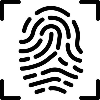 fingerprint Vector illustration on a transparent background.Premium quality symbols.Glyphs vector icon for concept and graphic design.