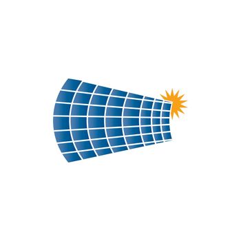 solar power vector icon. illustration logo template
