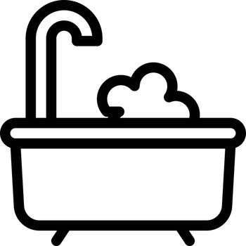 bath Vector illustration on a transparent background. Premium quality symmbols. Thin line vector icons for concept and graphic design.