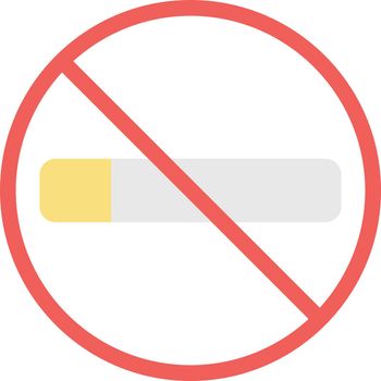 no smoke Vector illustration on a transparent background. Premium quality symmbols. Line Color vector icons for concept and graphic design.