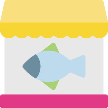 fish Vector illustration on a transparent background. Premium quality symmbols. Line Color vector icons for concept and graphic design.